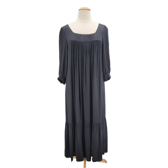 Christy Dawn Womens XL Dress The Bianca Maxi Square Neck Black Boho Bohemian - Picture 1 of 10